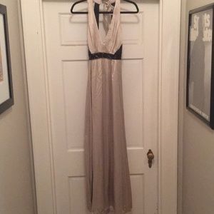 BCBG Maxazria formal dress champagne